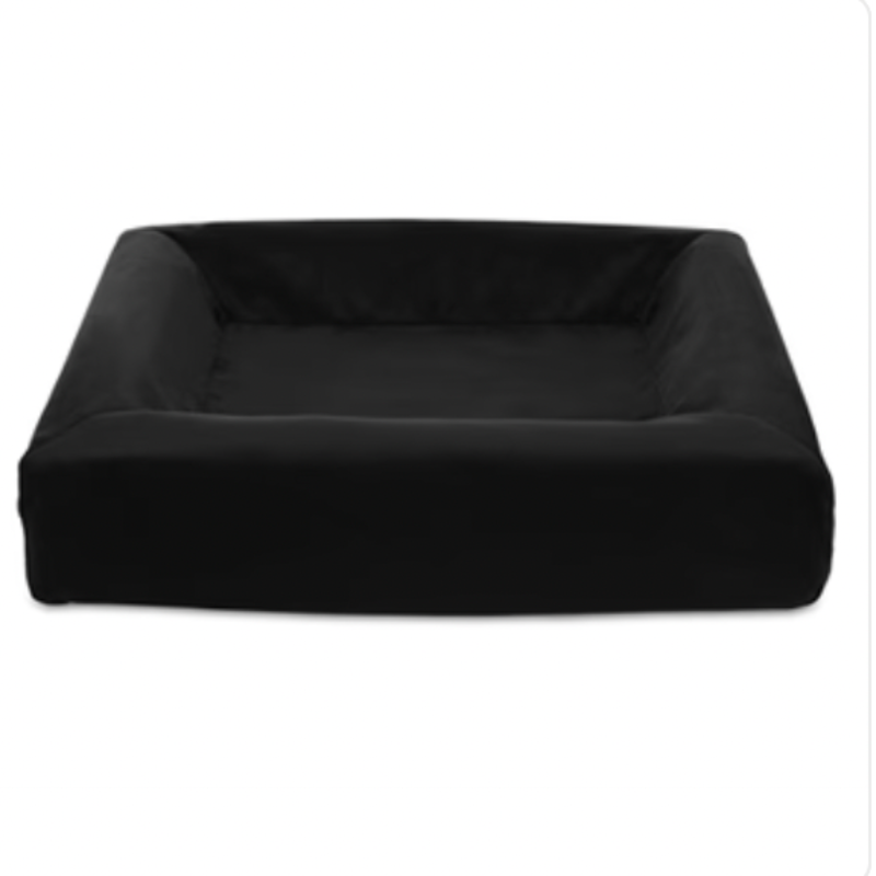 Haustierkorb mit Samtbezug Schwarz - myfurryfriends.de